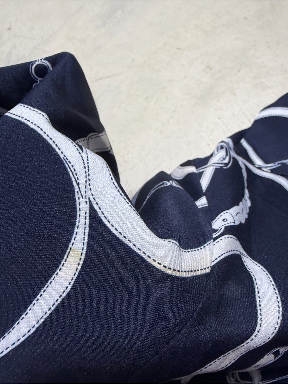 Lauren Ralph Lauren Navy Chain Print shirt Dress 10 - Picture 9 of 12